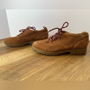 Crown Vintage Brown Leather Lace-Up Oxford Shoes Sz 6M